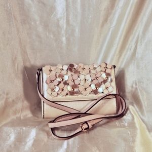 Aldo Floral Applique Long Strap Purse